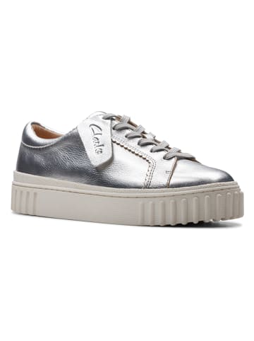 Clarks Leder-Sneakers "Mayhill Walk" in Silber