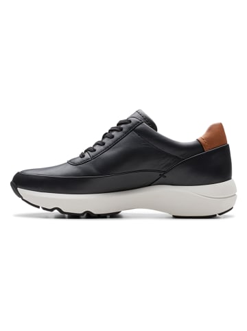 Clarks Leder-Sneakers "Tivoli Zip" in Schwarz