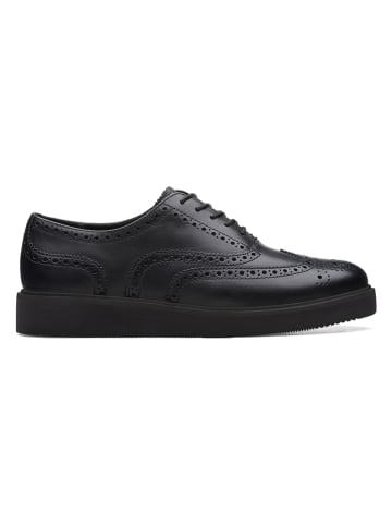 Clarks Leder-Schnürschuhe "Glickly Brogue 2" in Schwarz