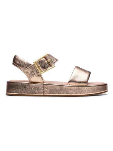 Clarks Leren sandalen "Alda Strap" goudkleurig