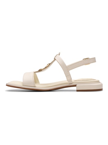 Clarks Skórzane sandały "Ariany Sling" w kolorze kremowym