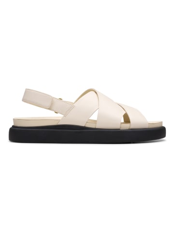 Clarks Skórzane sandały "Aristella Sun" w kolorze kremowym