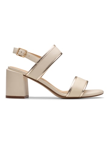Clarks Leder-Sandaletten "Ezoria Sling" in Beige/ Gold