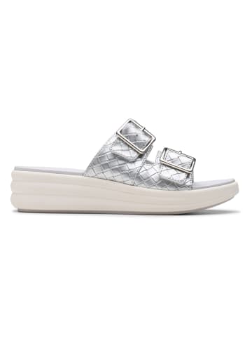 Clarks Slippers "Drift Buckle" zilverkleurig