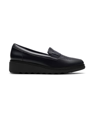 Clarks Leder-Mokassins "Sharon Pace" in Schwarz