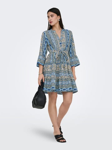 ONLY Jurk blauw/beige