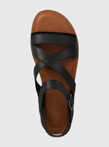 TOMS Skórzane sandały w kolorze czarnym