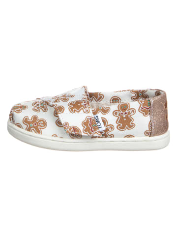 TOMS Slippersy w kolorze biało-jasnobrązowym