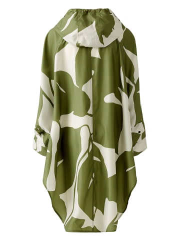 Miss Lagotte Regenponcho olijfgroen/wit