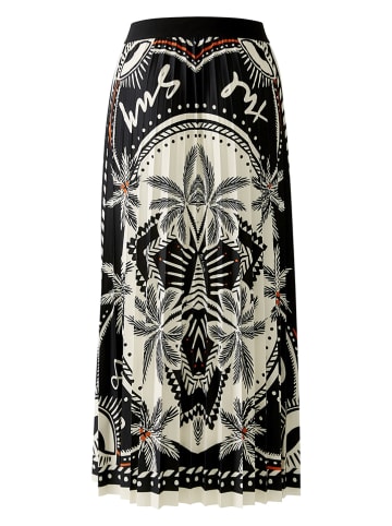 Miss Lagotte Plisseerock in Schwarz/ Creme