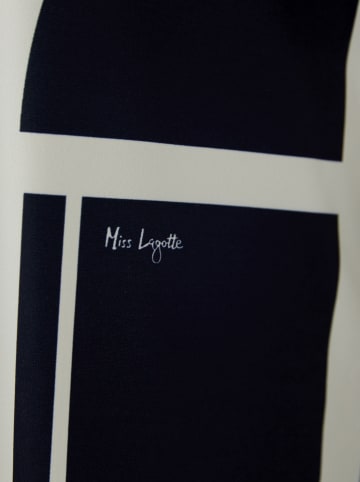 Miss Lagotte Jurk donkerblauw/wit