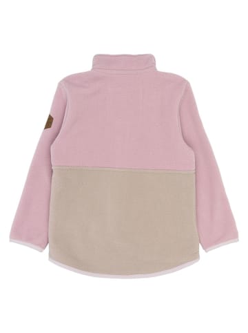mikk-line Fleecejacke in Rosa/ Beige