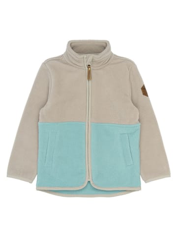 mikk-line Fleece vest beige/turquoise