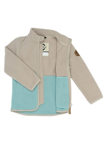 mikk-line Fleece vest beige/turquoise