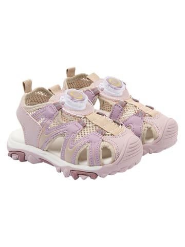 mikk-line Halbsandalen in Lila/ Beige