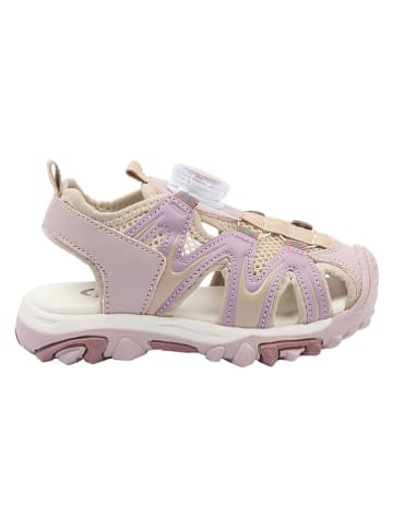 mikk-line Halbsandalen in Lila/ Beige