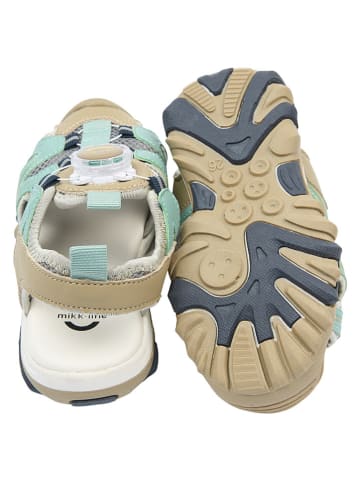 mikk-line Półsandały w kolorze beżowo-turkusowym