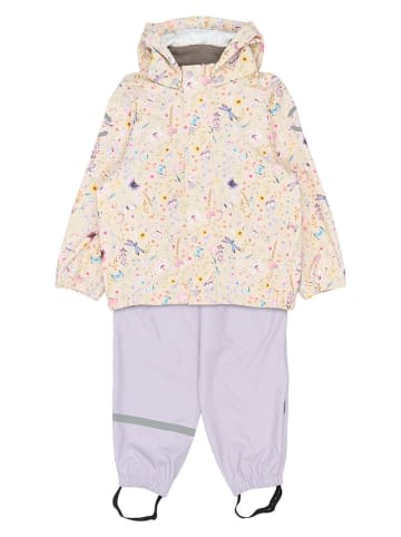 mikk-line 2-częściowy zestaw przeciwdeszczowy w kolorze beżowo-fioletowym