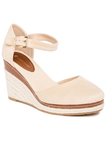 Foreverfolie Keilsandaletten in Beige