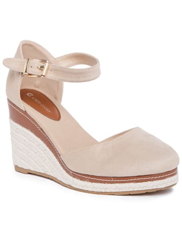 Foreverfolie Keilsandaletten in Beige