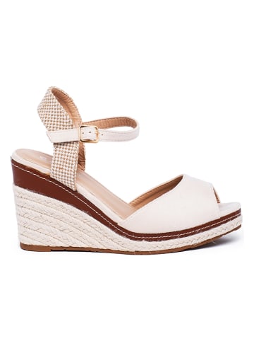 Foreverfolie Keilsandaletten in Beige