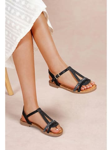 Foreverfolie Sandały w kolorze czarnym