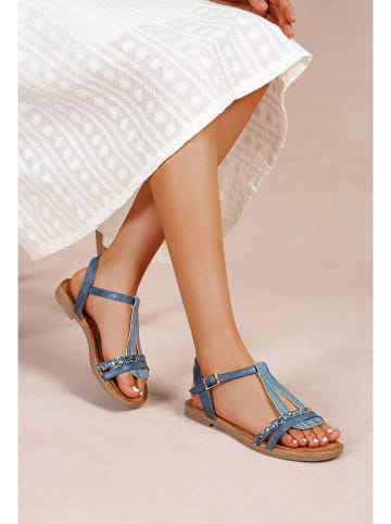 Foreverfolie Sandalen in Hellblau