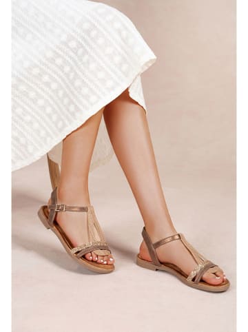 Foreverfolie Sandalen in Hellbraun