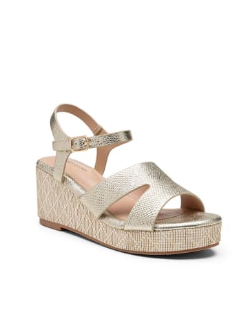 Foreverfolie Keilsandaletten in Gold