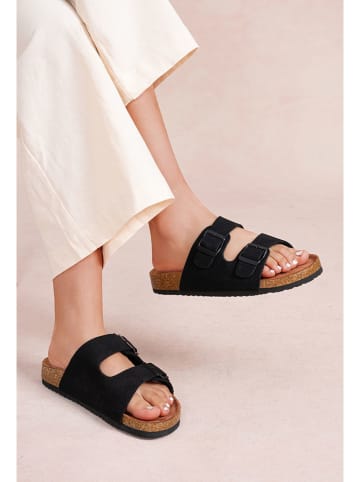 Foreverfolie Pantoletten in Schwarz