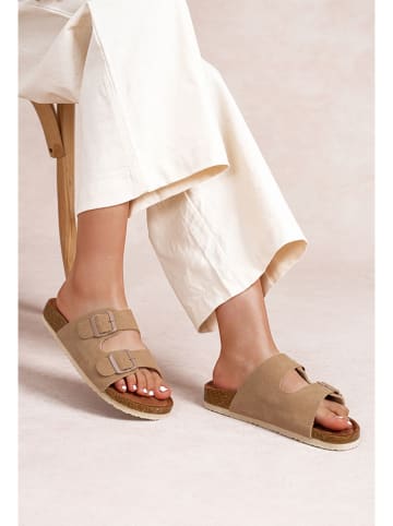 Foreverfolie Pantoletten in Khaki