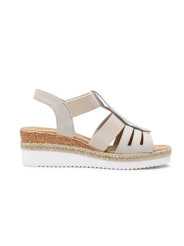 Foreverfolie Keilsandaletten in Beige