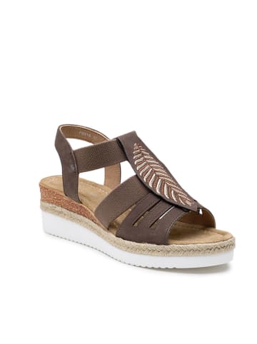 Foreverfolie Keilsandaletten in Braun