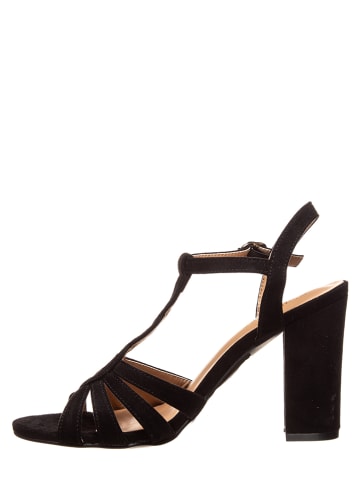 Sixth Sens Sandały w kolorze czarnym na obcasie