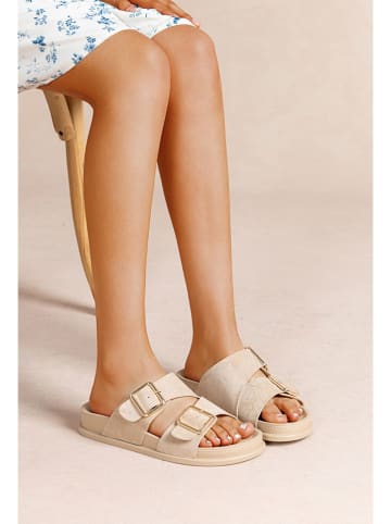 Foreverfolie Pantoletten in Khaki