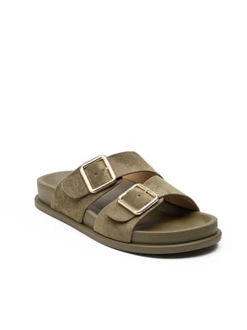 Foreverfolie Pantoletten in Khaki