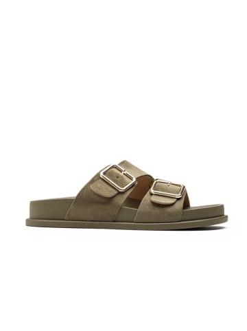 Foreverfolie Pantoletten in Khaki