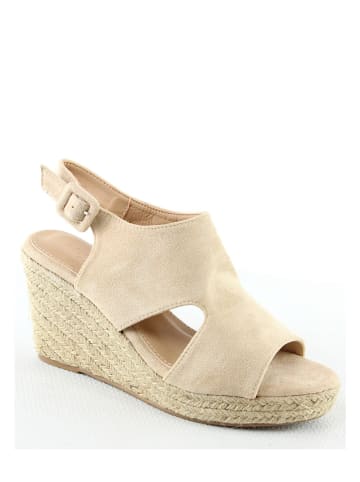 Sixth Sens Keilsandaletten in Beige