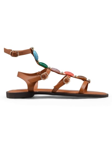 C'M Sandały w kolorze jasnobrązowym