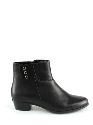 Manoukian shoes Leren enkellaarzen zwart