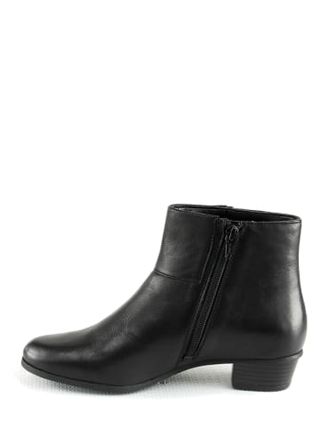Manoukian shoes Leder-Stiefeletten in Schwarz