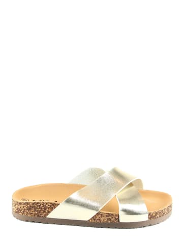 C´M Pantolette goudkleurig