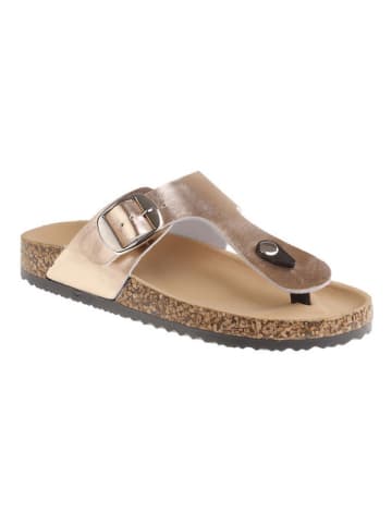 C'M Teenslippers goudkleurig