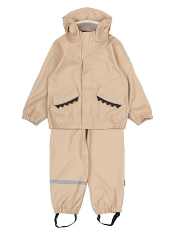 mikk-line 2-delige regenoutfit beige