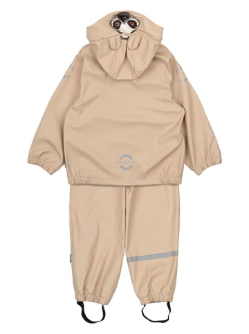 mikk-line 2-delige regenoutfit beige