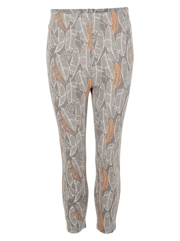 Roadsign Legginsy w kolorze szaro-biało-pomarańczowym