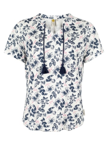 Roadsign Bluse in Dunkelblau/ Creme