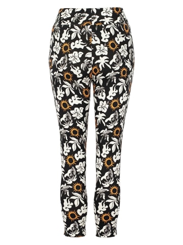 Roadsign Capri-Leggings in Schwarz/ Weiß/ Orange