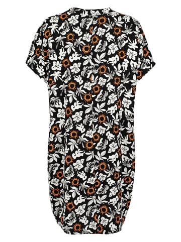 Roadsign Sukienka w kolorze czarno-biało-pomarańczowym