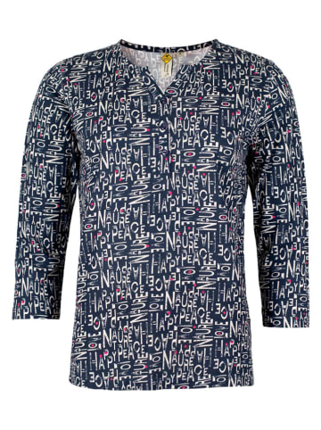 Roadsign Bluse in Dunkelblau/Weiß